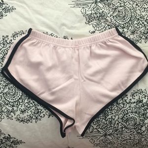 American Apparel Light Pink & Black Shorts